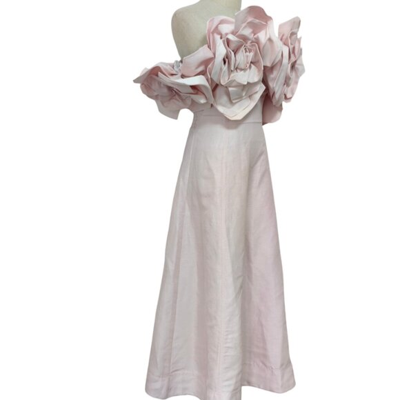 Aje Pastel Pink Etta Midi Dress - Picture 8 of 9